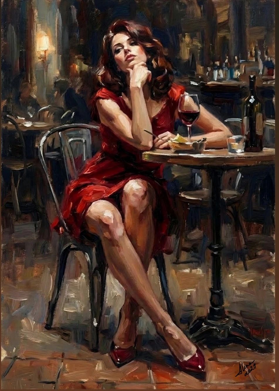 ArteDiAlina.com painting: Lady Attitude